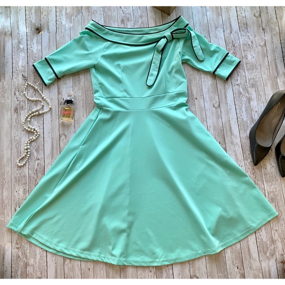 Helyo Fashion Dresses & Skirts - Helyo Fashion mint vintage rockabilly dress